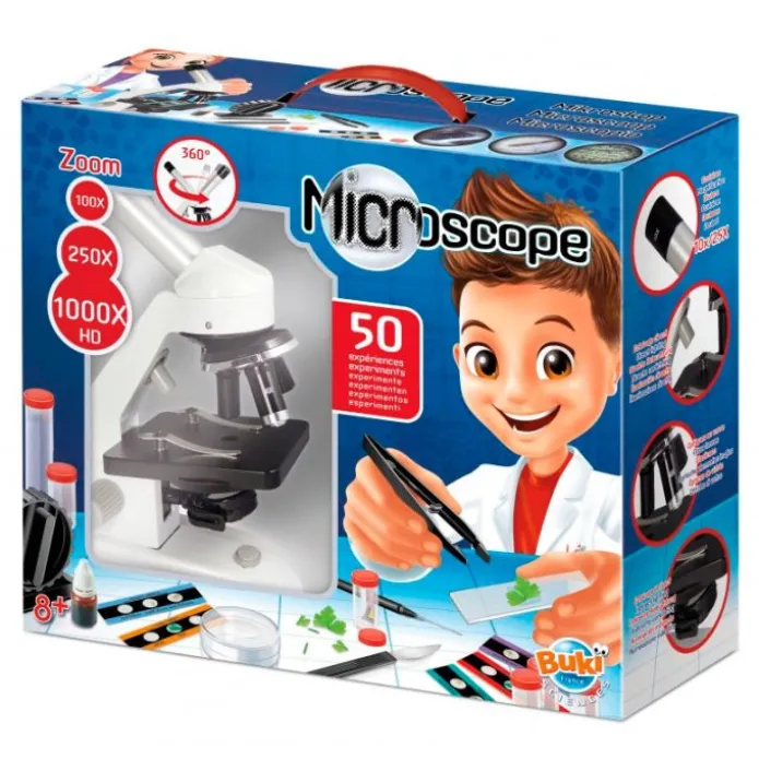 Microscopio con accesorios y 50 experimentos - Buki