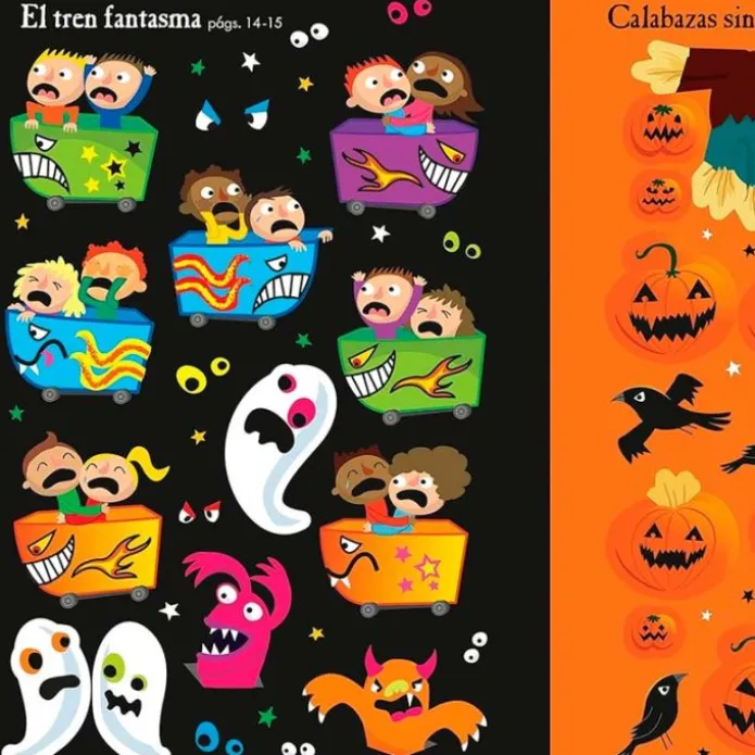 Mi pequeño libro de pegatinas reutilizables ¡Qué miedo!