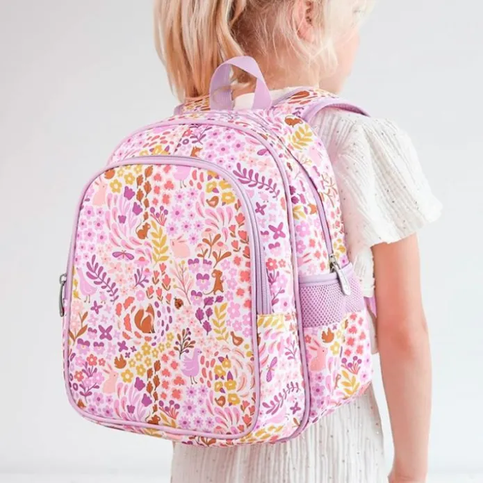 Mochila con bolsillo térmico Jardín de flores - A Little Lovely Company