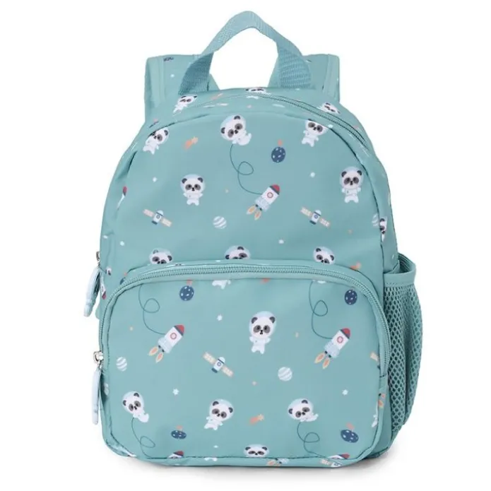 Mochila infantil verde Pandas in Space - Tutete