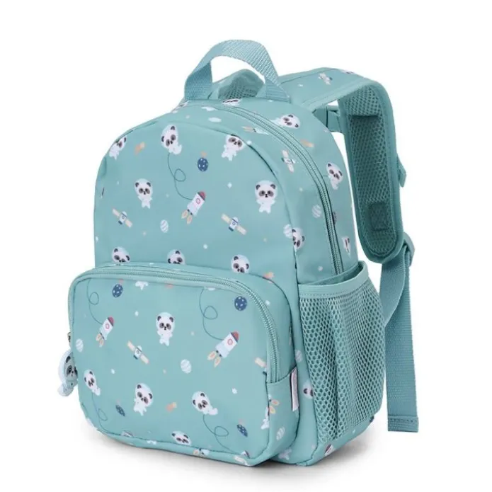 Mochila infantil verde Pandas in Space - Tutete