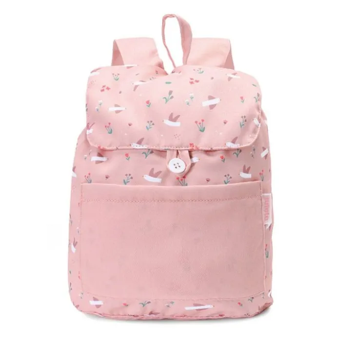 Mochila pequeña tela rosa Blossom Birds - Tutete
