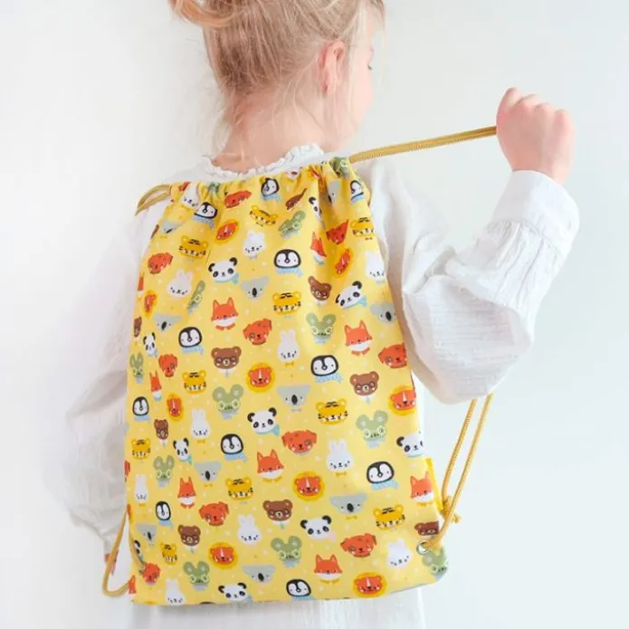 Mochila saco con cuerdas Animales - A Little Lovely Company