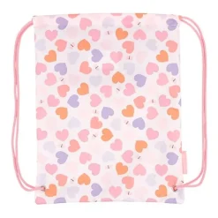 Mochila saco con cuerdas Corazones - A Little Lovely Company
