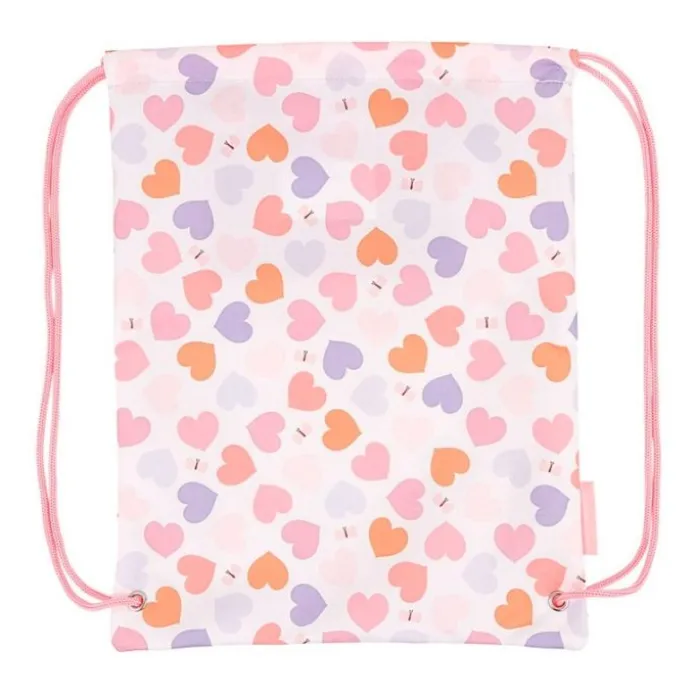 Mochila saco con cuerdas Corazones - A Little Lovely Company