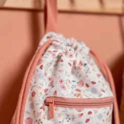 Mochila saco con cuerdas flores y mariposas - Little Dutch