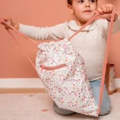 Mochila saco con cuerdas flores y mariposas - Little Dutch