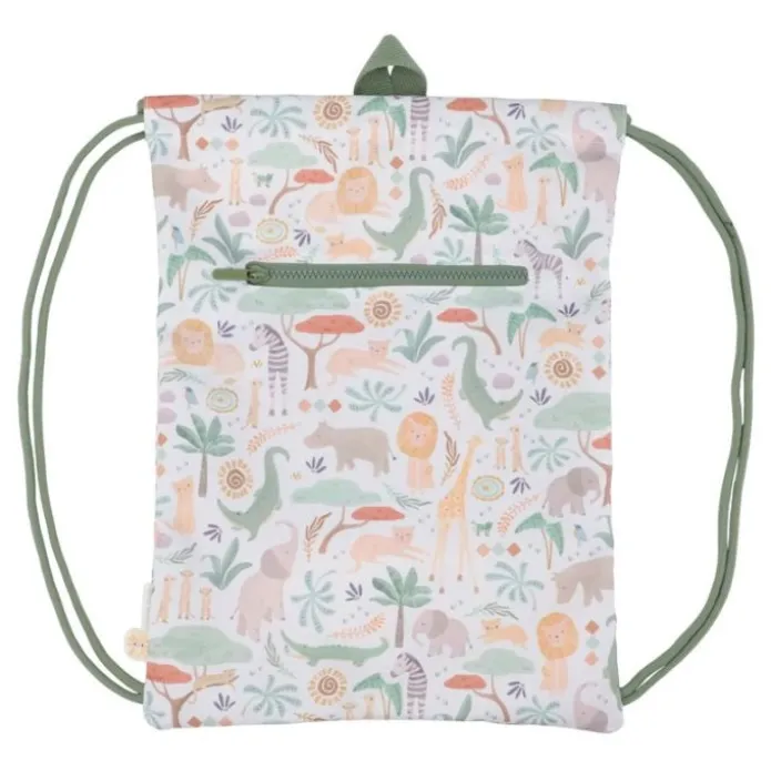 Mochila saco con cuerdas Safari Friends - Little Dutch