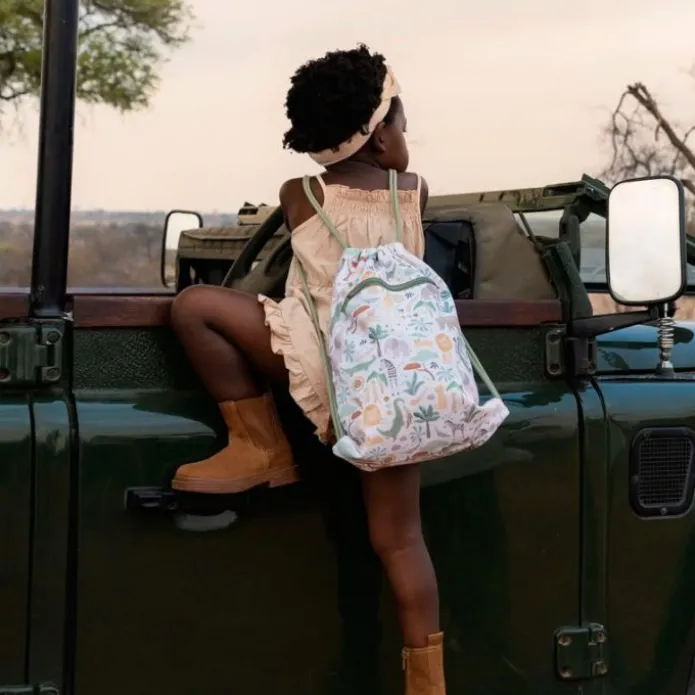 Mochila saco con cuerdas Safari Friends - Little Dutch