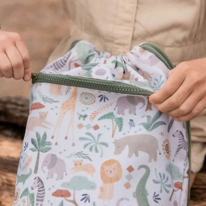 Mochila saco con cuerdas Safari Friends - Little Dutch