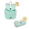Mochila saco verde menta oso polar - Trixie + REGALO estuche