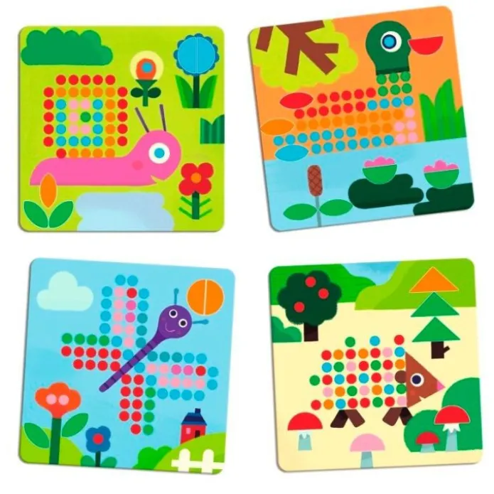 Mosaico con 8 dibujos Eduludo Mini Animales - Djeco