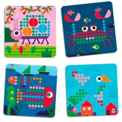 Mosaico con 8 dibujos Eduludo Mini Animales - Djeco