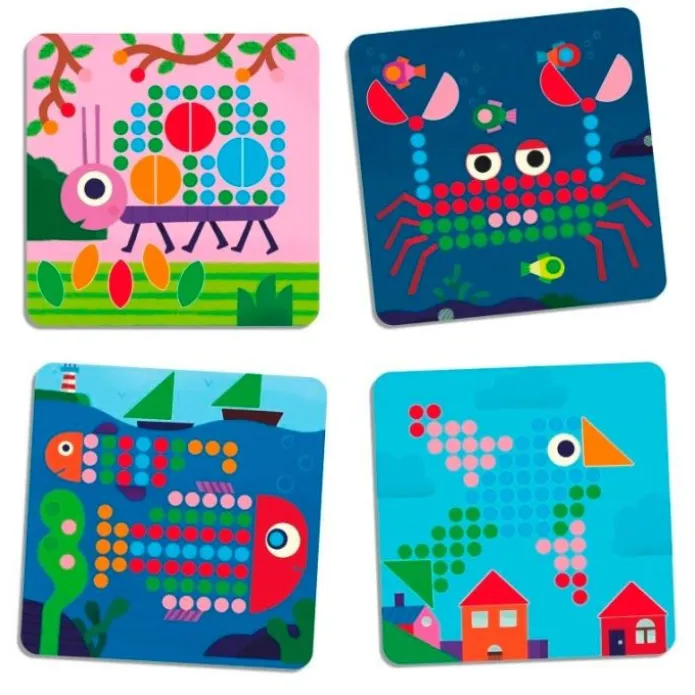 Mosaico con 8 dibujos Eduludo Mini Animales - Djeco