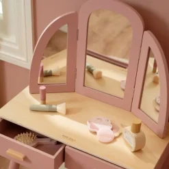 Mueble tocador de madera rosa - Little Dutch