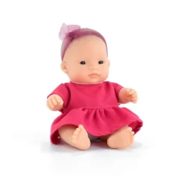 Muñeca bebé asiática con vestido 21 cm - Miniland