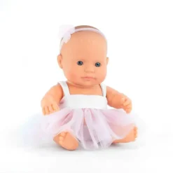 Muñeca bebé caucásica con vestido 21 cm - Miniland