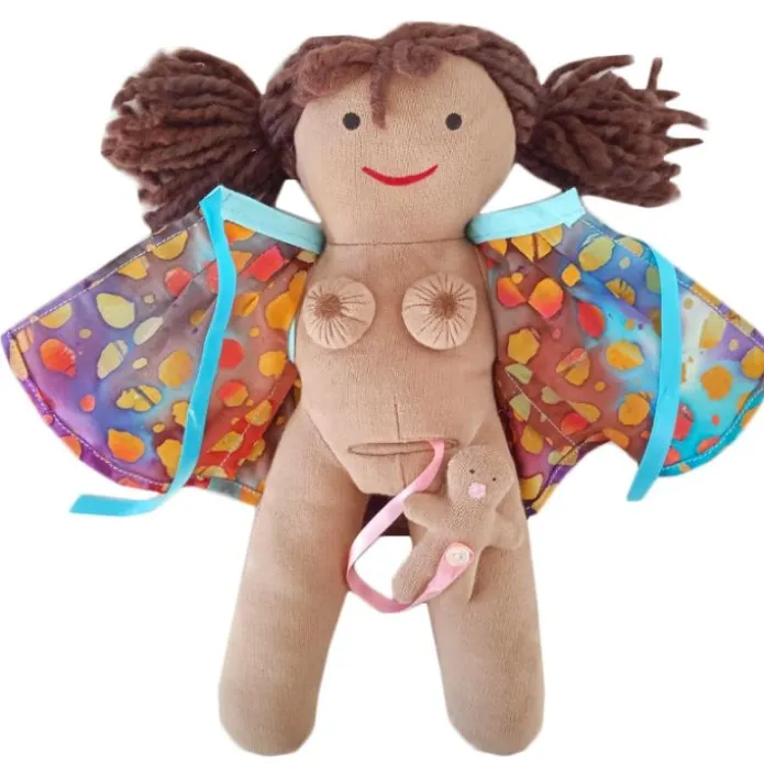 Muñeca de parto por cesárea y lactancia piel oscura - Migjorn