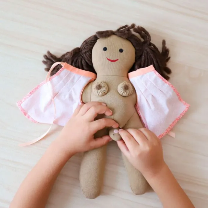 Muñeca de parto vaginal y lactancia piel oscura - Migjorn