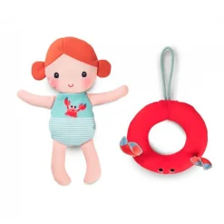 Muñeca para bañera Axelle con flotador cangrejo - Lilliputiens