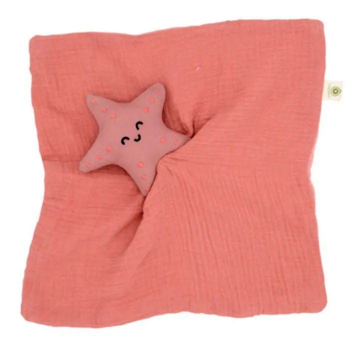 Muñeco Doudou de algodón orgánico Estrella de mar - aPunt Barcelona