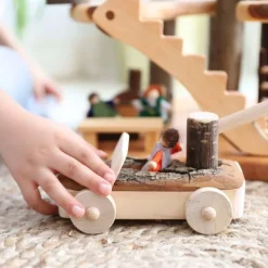 Muñecos flexibles de fieltro y madera familia (5) - Magic Wood