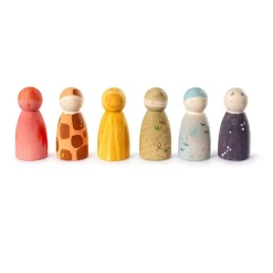 Muñecos Nins® animales de madera The Animal Crew (6) - Grapat