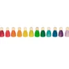 Muñecos Nins® de madera de colores arcoíris y pastel (12) - Grapat