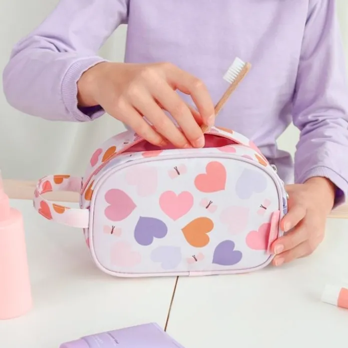 Neceser con asa Corazones - A Little Lovely Company