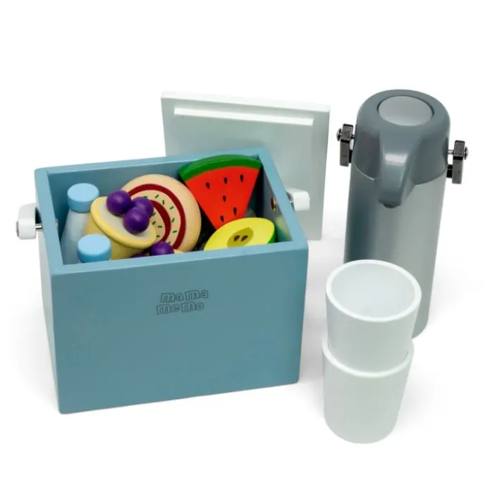 Nevera, termo y accesorios para picnic de madera MamaMemo - Astrup + REGALO cocinita portátil