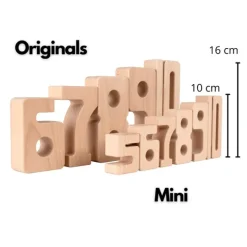 Números mini de madera para aprender matemáticas (80) - SumBlox