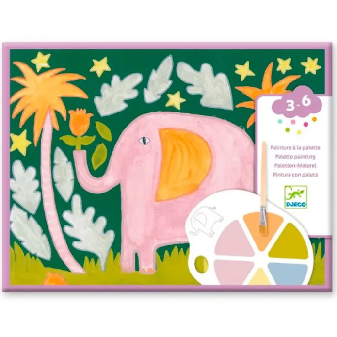 Paletas de pintura y láminas Animales salvajes (4) - Djeco