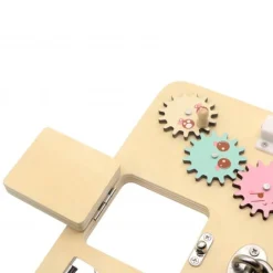 Panel de madera con encajables, cierres y broches - Edukalu