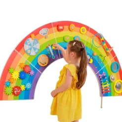 Panel de pared arcoíris con actividades - Viga