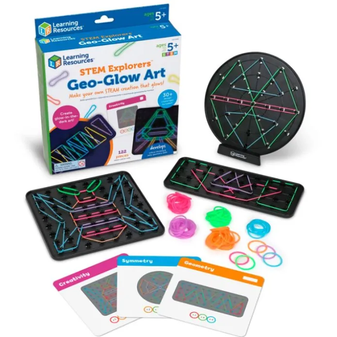 Paneles sensoriales con gomas elásticas fosforescentes (3) - Learning Resources