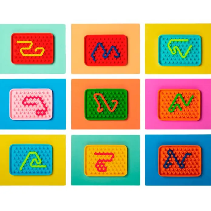 Panel sensorial azul con 2 gusanos - Wiggly Toy