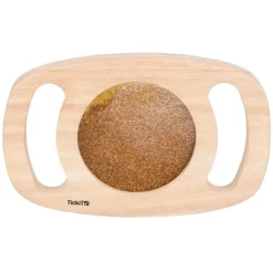 Panel sensorial de madera con purpurina dorada - TickiT