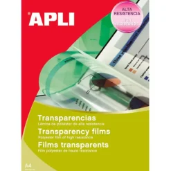 Paquete 50 transparencias A4 para impresoras Inkjet - APLI
