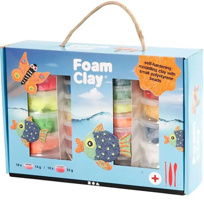 Pasta para modelar de colores Foam Clay (28) y herramientas - Creativ Company