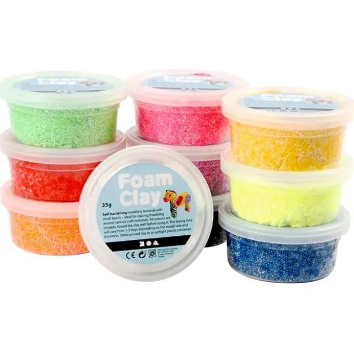 Pasta para modelar de colores Foam Clay (28) y herramientas - Creativ Company