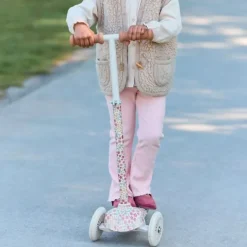 Patinete blanco floral - Little Dutch