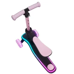 Patinete evolutivo 2 en 1 Raket Up rosa con luces - Kinderkraft