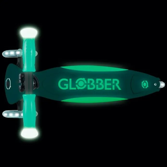 Patinete plegable Elite Glow con luces verde menta - Globber