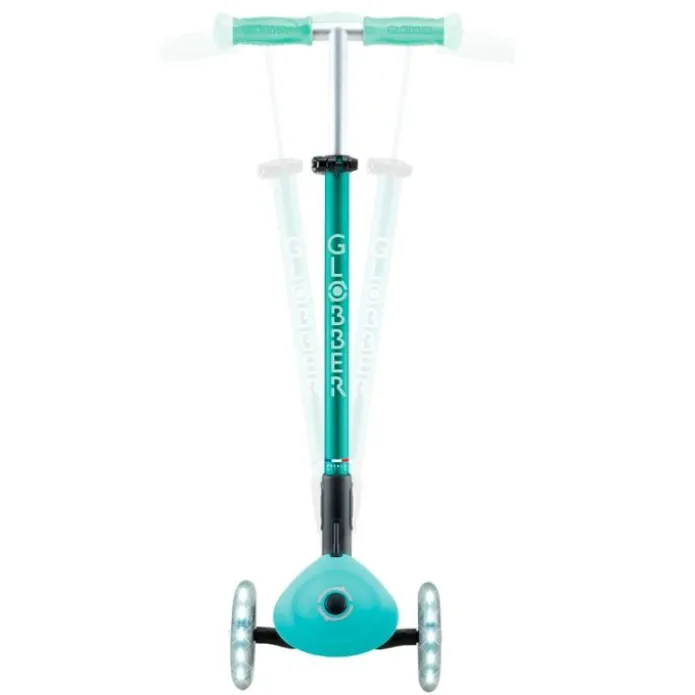 Patinete plegable Elite Glow con luces verde menta - Globber
