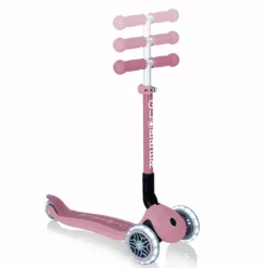 Patinete plegable Junior Foldable Eco rosa pastel con luces - Globber