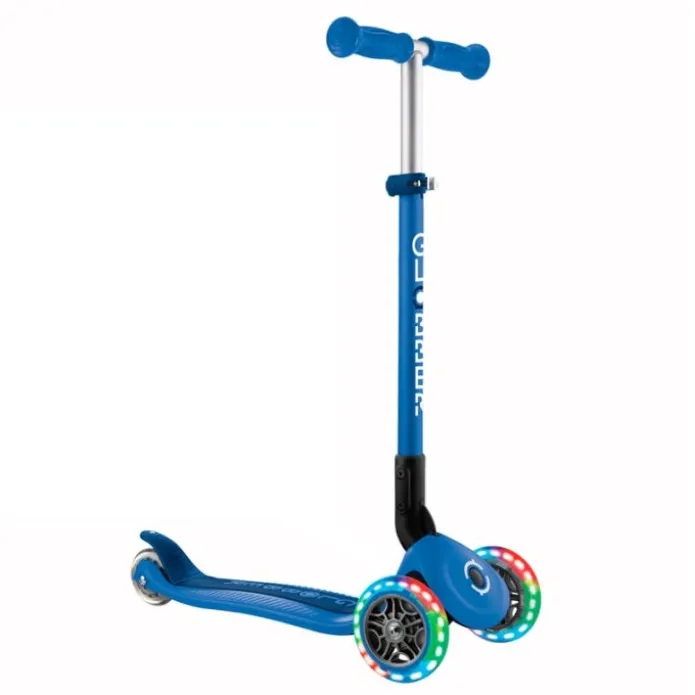 Patinete plegable Primo Foldable azul con luces - Globber