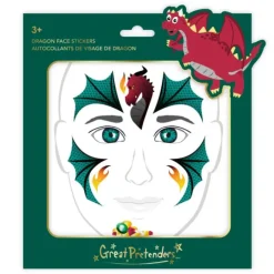 Pegatinas con cristales para la cara dragón - Great Pretenders