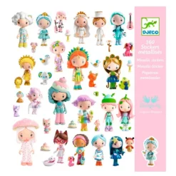 Pegatinas metalizadas Muñecas Tinyly (160) - Djeco