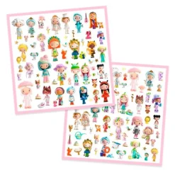 Pegatinas metalizadas Muñecas Tinyly (160) - Djeco