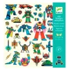 Pegatinas metalizadas Robots (160) - Djeco